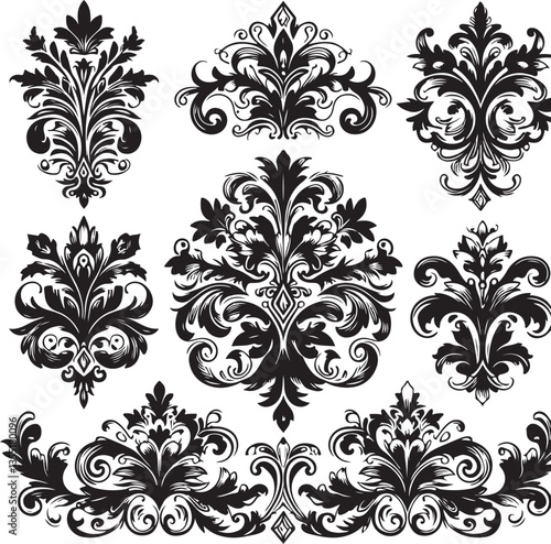 Elegant Baroque Floral Ornament | Vintage Flourish Vector Design