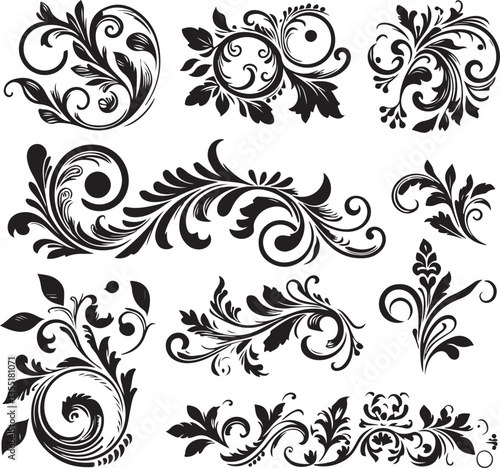 Elegant Baroque Floral Ornament | Vintage Flourish Vector Design