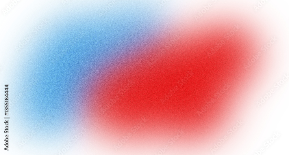 Obraz premium Red and blue colors blending together creating a gradient effect on a transparent background, ideal for digital art projects