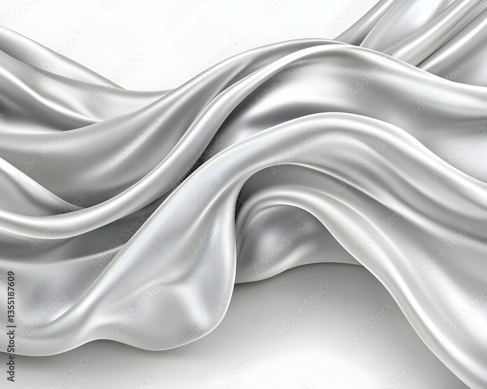 Obraz premium Silver Fabric Drape Abstract