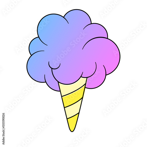 cotton candy vector illustration