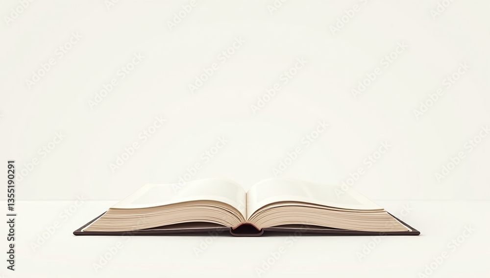 book sits plain surface clean lines white minimalist style book sits plain surface clean lines white minimalist style