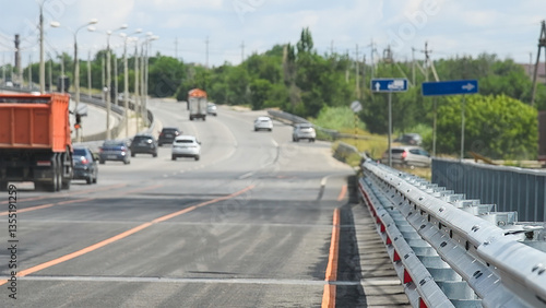 Wallpaper Mural Metal road fence. Road safety. Torontodigital.ca