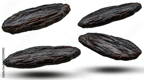 Wallpaper Mural Dried Black Seeds Isolated on White Background Highlighting Organic and Natural Characteristics Torontodigital.ca