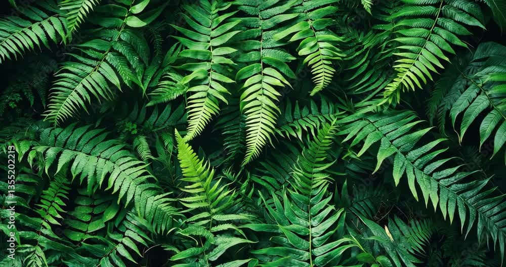 Background of a frame filled with green fern foliage. Background of a frame filled with green fern foliage.