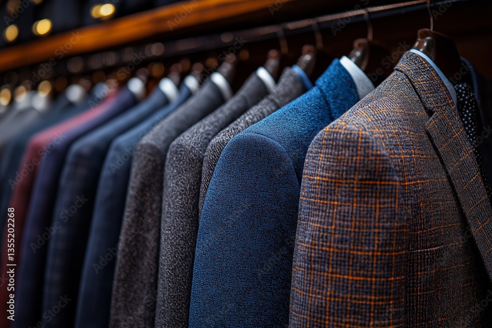 Obraz premium Elegant Suits Displayed in a Boutique