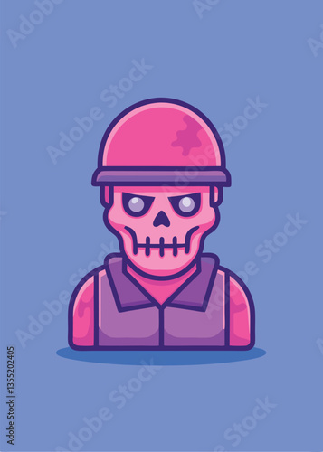 A decaying undead soldier, in tattered military fatigues and combat gear, amidst a chaotic battlefield.  Focus on detailed decay and weaponry.