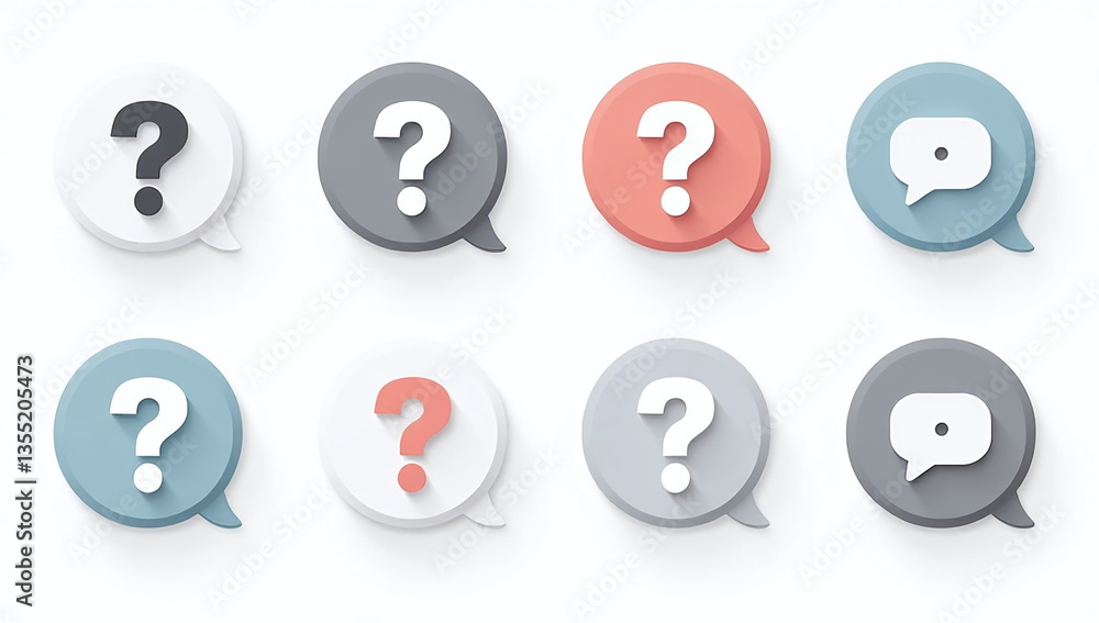 icon set includes question marks buttons speech elements chat interface editable icon set includes question marks buttons speech elements chat interface editable