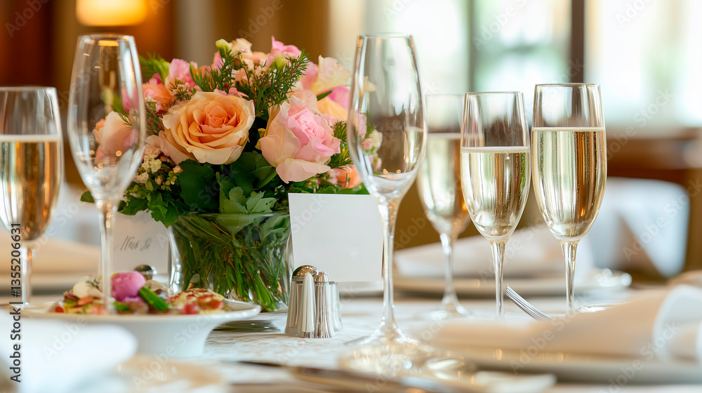beautifully decorated mother's day lunch table, floral centerpiece, handwritten place cards, bright sophisticated dining room, professional food styling, clean composition, elegant celebration concept beautifully decorated mother's day lunch table, floral centerpiece, handwritten place cards, bright sophisticated dining room, professional food styling, clean composition, elegant celebration concept