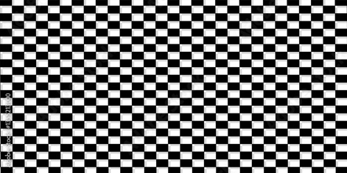 Black and white chess pattern. Checkerboard seamless vector illustration. Abstract checkered checkerboard for game. Grid geometric rectangle shape. Race flag.