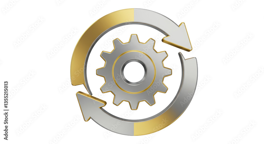 Isolated Gear Rotation Process Graphic Isolated Gear Rotation Process Graphic