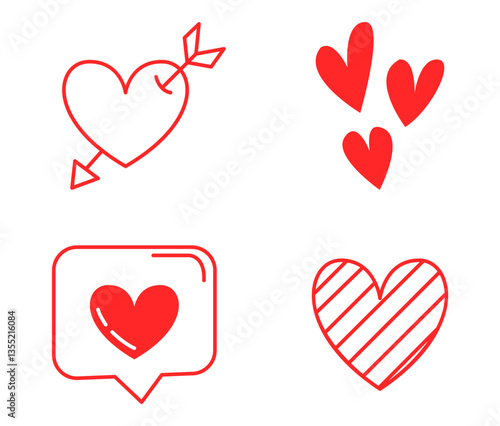 Wallpaper Mural Set collection heart beautiful  Torontodigital.ca