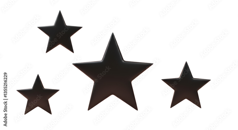 Fototapeta premium Isolated Four Stars Ranking