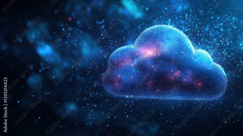 Glowing cloud computing digital data network concept. Glowing cloud computing digital data network concept.