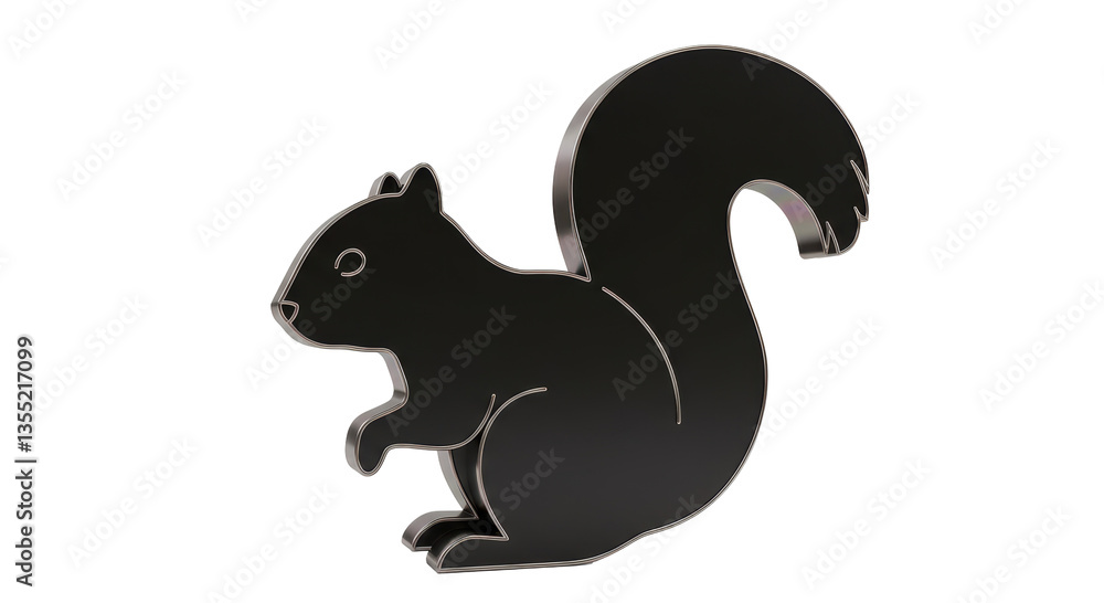 Isolated Black Squirrel Isolated Black Squirrel