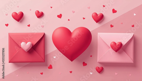 valentine heart envelopes traditionally designed holiday february