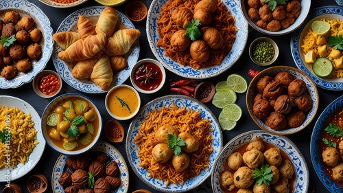 roasted meat with vegetables and spices