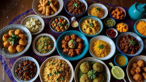 roasted meat with vegetables and spices