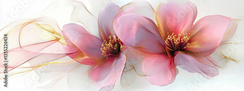 Panel kuchenny z motywem Abstrakcyjne kwiaty, baner tło dla projektu, generative ai. 