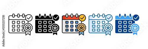 Task Completed Icon Set Multiple Style Collection