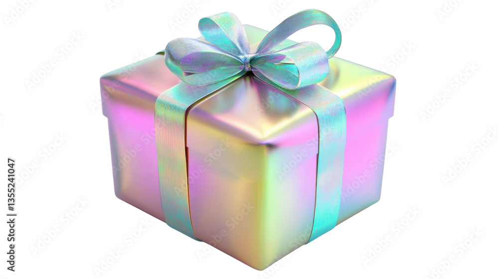 Obraz premium brighted gift box on white background