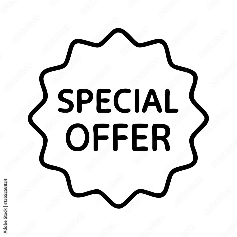 Special offer promotion badge icon. Special offer promotion badge icon.