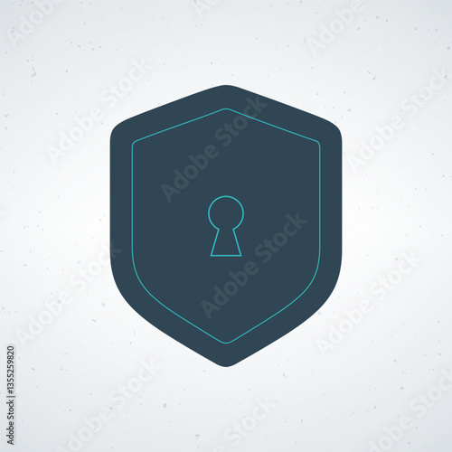 Minimalist Shield Icon with...