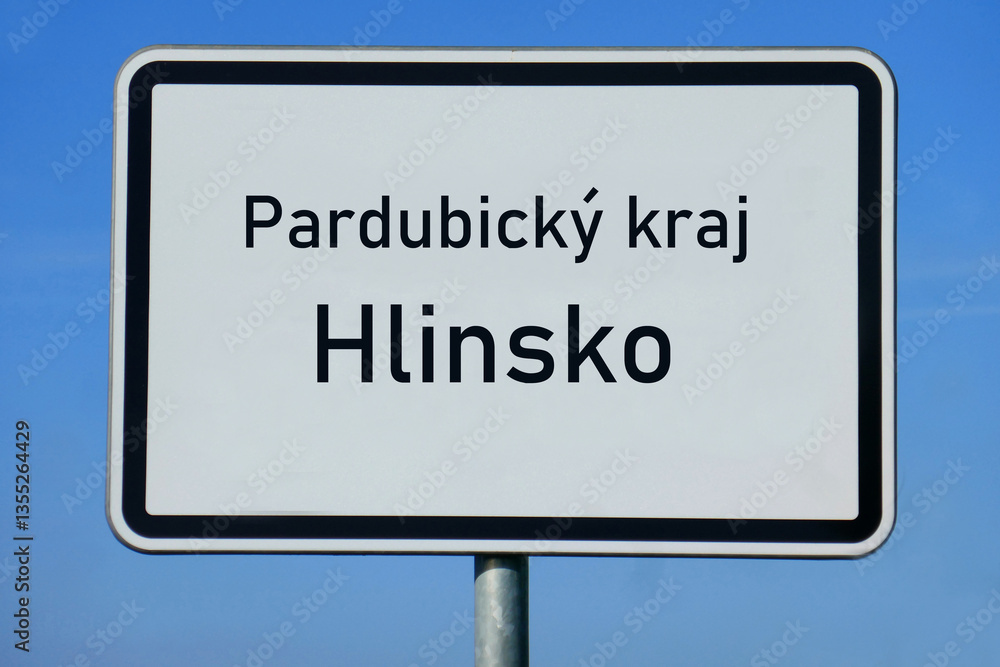 Ortsschild Pardubický kraj Hlinsko v Čechách Ortsschild Pardubický kraj Hlinsko v Čechách