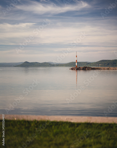 View on lake Balaton in spr...