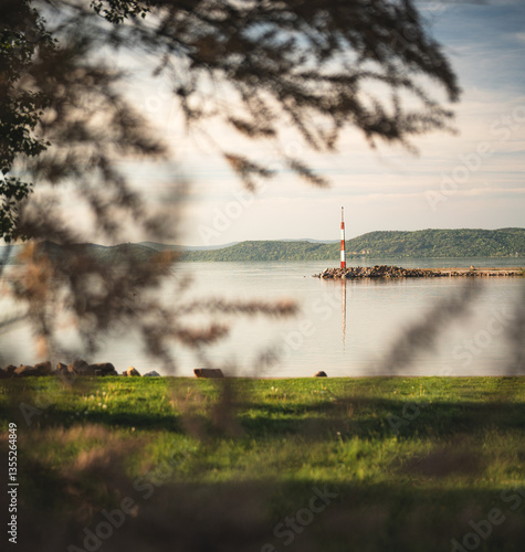 View on lake Balaton in spr...