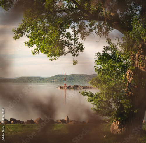 View on lake Balaton in spr...