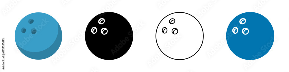 Bowling ball Icon. Bowling ball Icon in different colors and styles. Bowling ball Icon. Bowling ball Icon in different colors and styles.