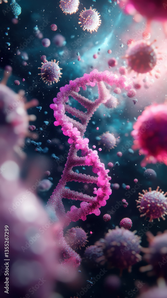 Viral dna strand in a cosmic perspective for scientific and educational use Viral dna strand in a cosmic perspective for scientific and educational use
