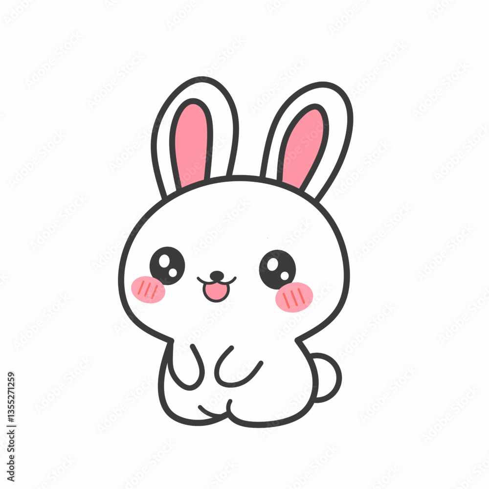 Cute bunny drawing for baby fashion T-Shirt print design Cute bunny drawing for baby fashion T-Shirt print design