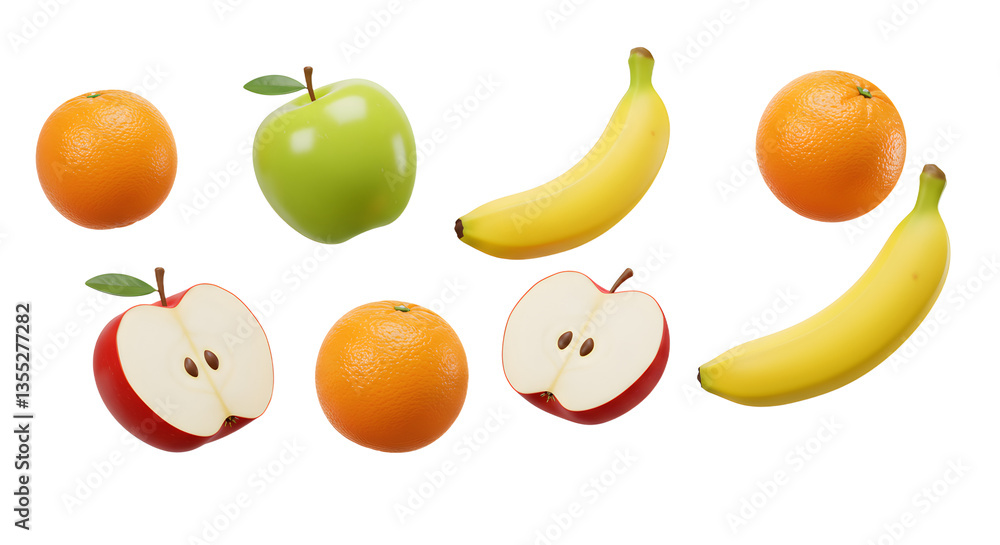 Apple and Banana Smiley Cluster Apple and Banana Smiley Cluster