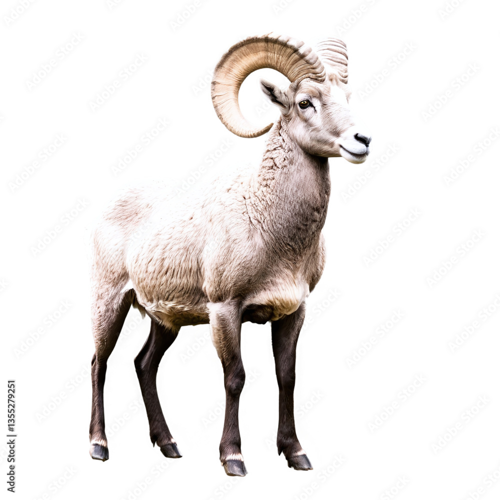 Bighorn sheep ram isolated on transparent background Bighorn sheep ram isolated on transparent background