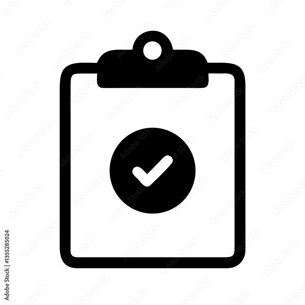 Checklist with Checkmark Icon on Clipboard Checklist with Checkmark Icon on Clipboard