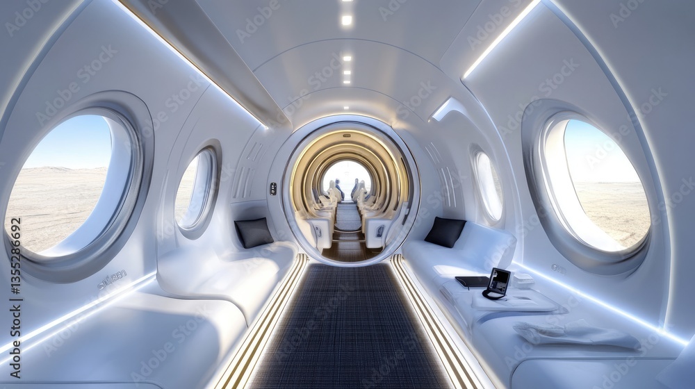 Futuristic Airplane Cabin Design: Luxury in the Sky Futuristic Airplane Cabin Design: Luxury in the Sky