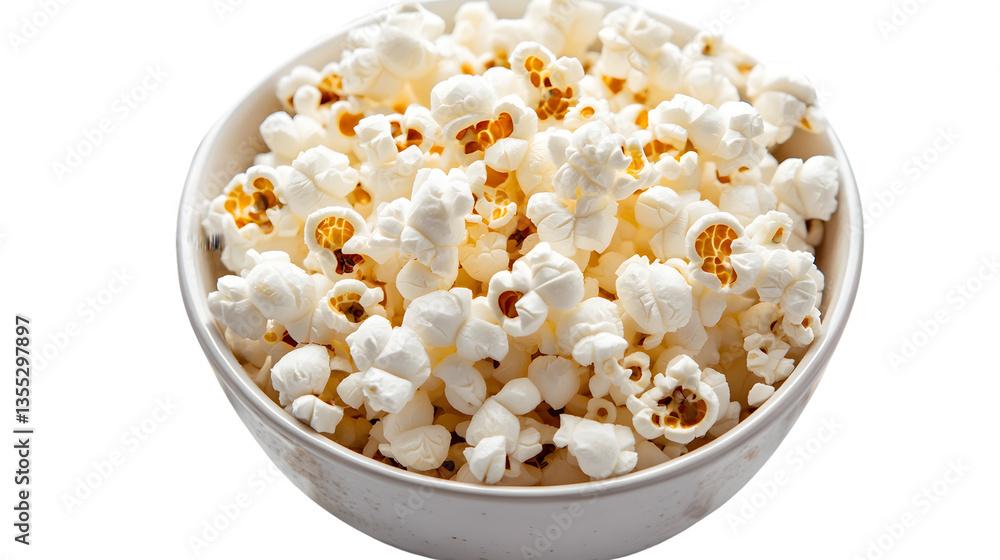 A bowl filled with freshly popped popcorn perfect for movie nights and snacks A bowl filled with freshly popped popcorn perfect for movie nights and snacks