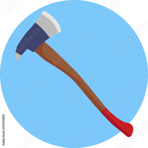 Wood Cutting Tool – Represents an axe used for chopping wood in carpentry work.