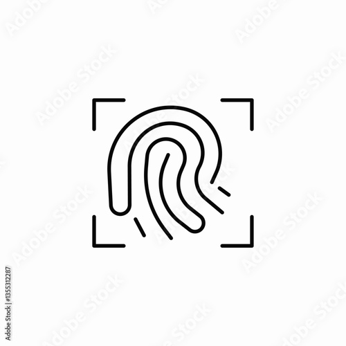 fingerprint insert icon sign vector