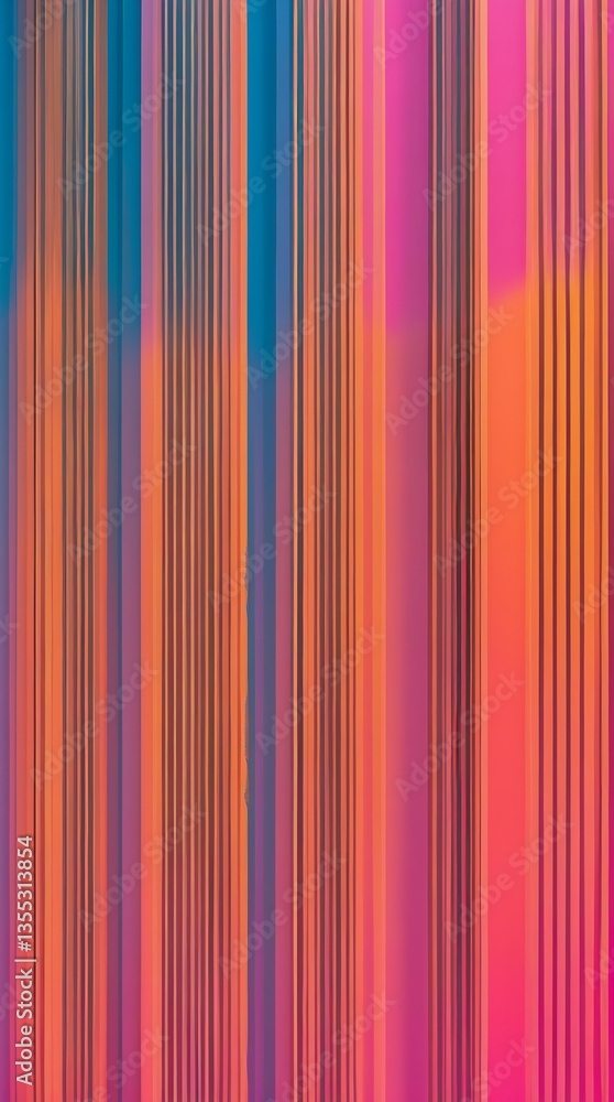 Obraz premium Colorful vertical stripes with a gradient overlay create a striking wallpaper design