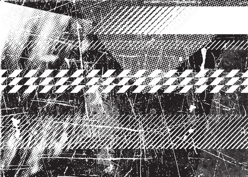 Glitch distorted grunge layer . Noise destroyed texture. Checkered race grunge flag . Overlay grunge texture .Distressed effect .Vector shapes with a speed lines and tire tracks screen print texture.