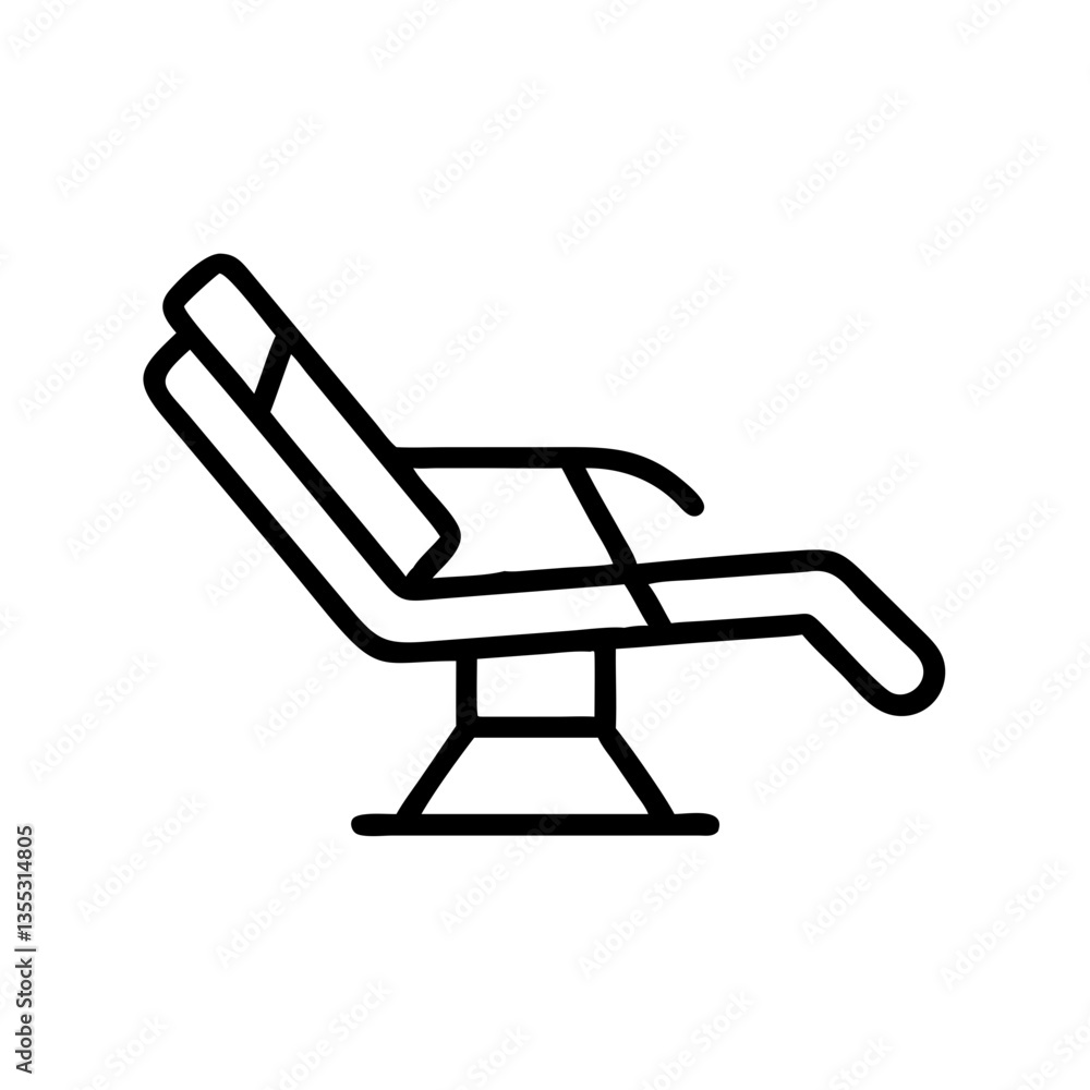 Spa chair outline design for relaxation and beauty treatments Spa chair outline design for relaxation and beauty treatments