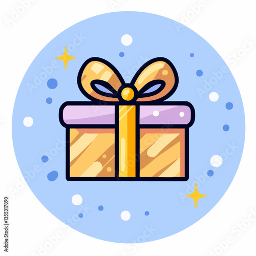 Gift with gift ribbon