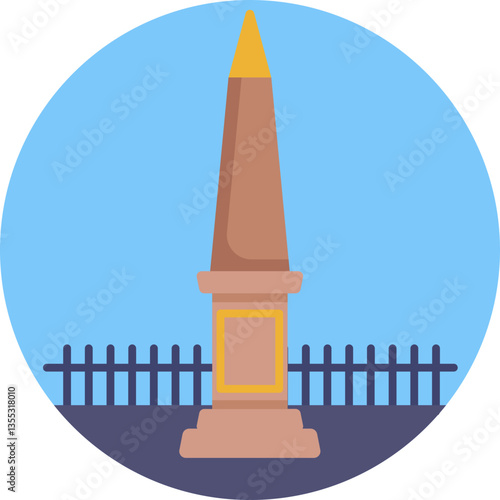 Historical Monument – Represents a tall, four-sided stone structure, often a symbol of French history.