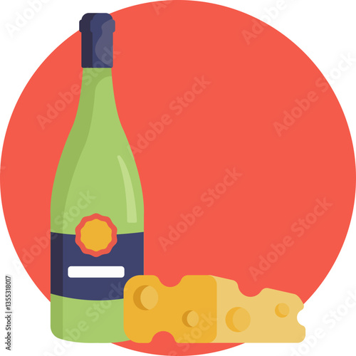 French Sparkling Wine – Represents the famous bubbly wine from the Champagne region.