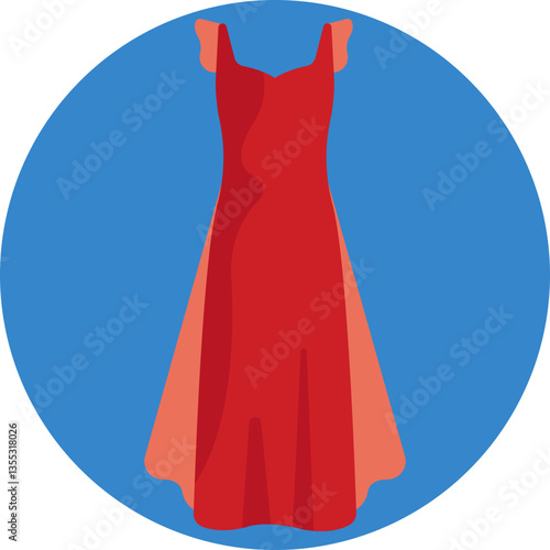 Elegant Fashion – Represents French style and sophistication with a classic red dress.