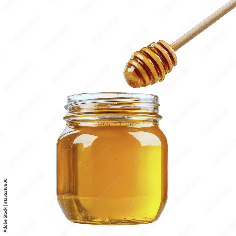 Honey Jar with Wooden Dipper Honey Jar with Wooden Dipper