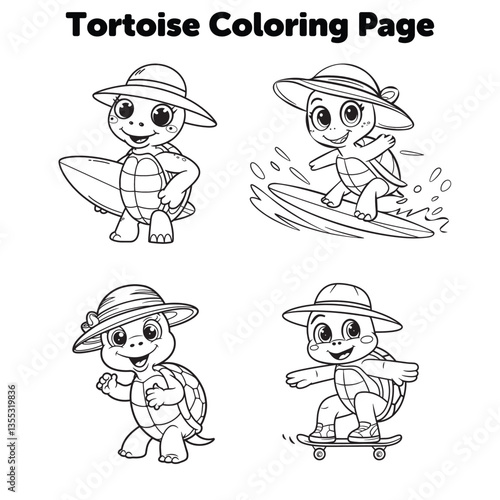 Tortes expression for adult and kids coloring page vector illustration 